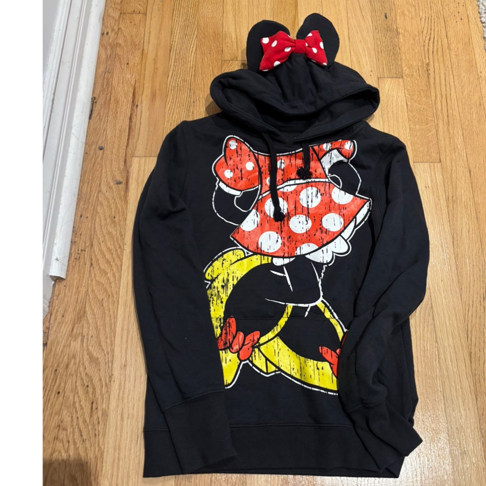 Disney Black Hoodie Minnie Mouse